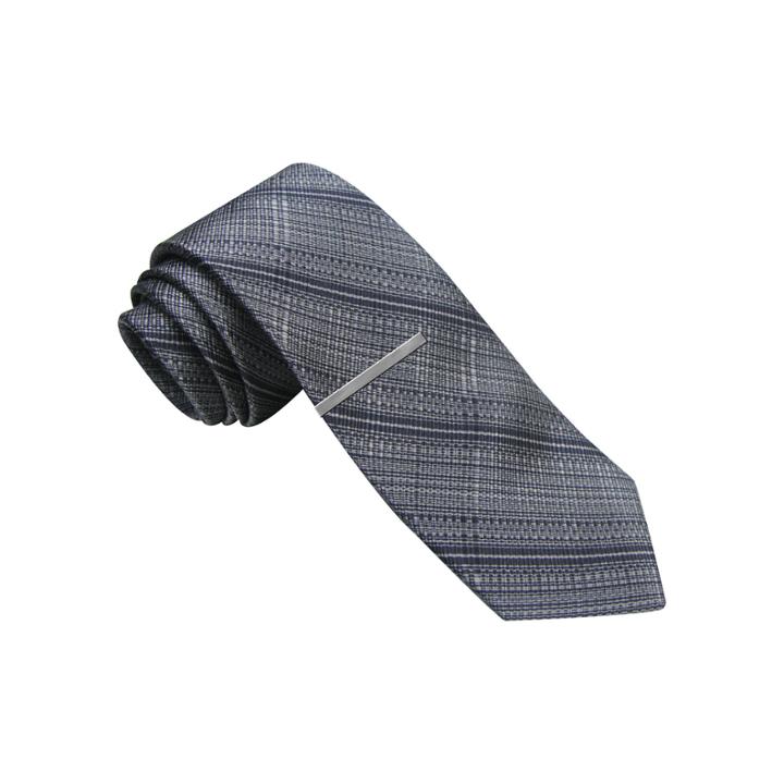 Jf J. Ferrar Textured Plaid Skinny Tie