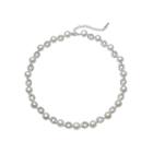 Cultured Freshwater Pearl And Cubic Zirconia Silver-plated Necklace