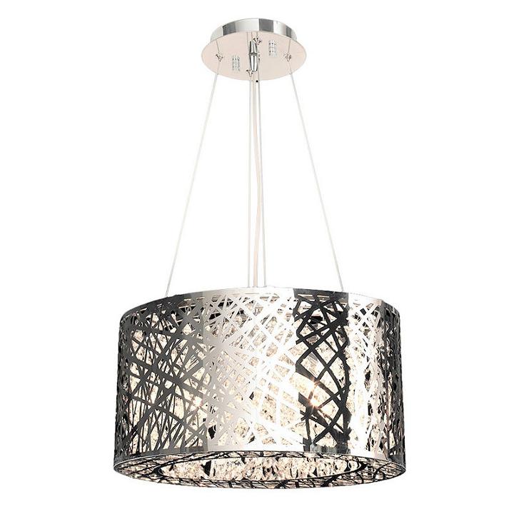 Aramis Collection 9 Light Chrome Finish And Clearcrystal Drum Chandelier