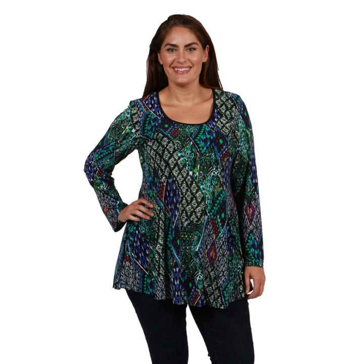 24/7 Comfort Apparel Luna Tunic Top - Plus