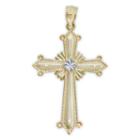 Religious Jewelry Womens 14k Gold Cross Pendant