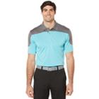 Pga Tour Short Sleeve Heathered Colorblock Polo Shirt