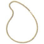 Mens 10k Yellow Gold 6mm Semi-solid Curb Chain Necklace