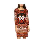 White Mark Revolution 3/4 Sleeve Geometric Sheath Dress