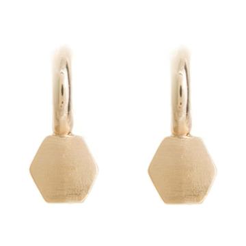 A.n.a Gold-tone Locket Drop Earrings