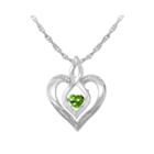 Love In Motion&trade; Genuine Peridot And Diamond-accent Heart Pendant Necklace
