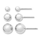 Mixit Silver-tone 3-pr. Orb Stud Earring Set
