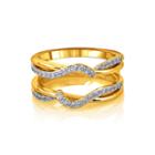 3/8 Ct. T.w. Diamond 14k Yellow Gold Swirl Ring Wrap