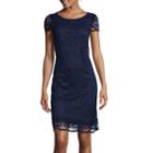 Donna Ricco Short-sleeve Lace Shift Dress