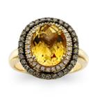 Limited Quantities Levian Grand Sample Sale Deco Estate Collection&trade; Genuine Citrine And Diamond Ring