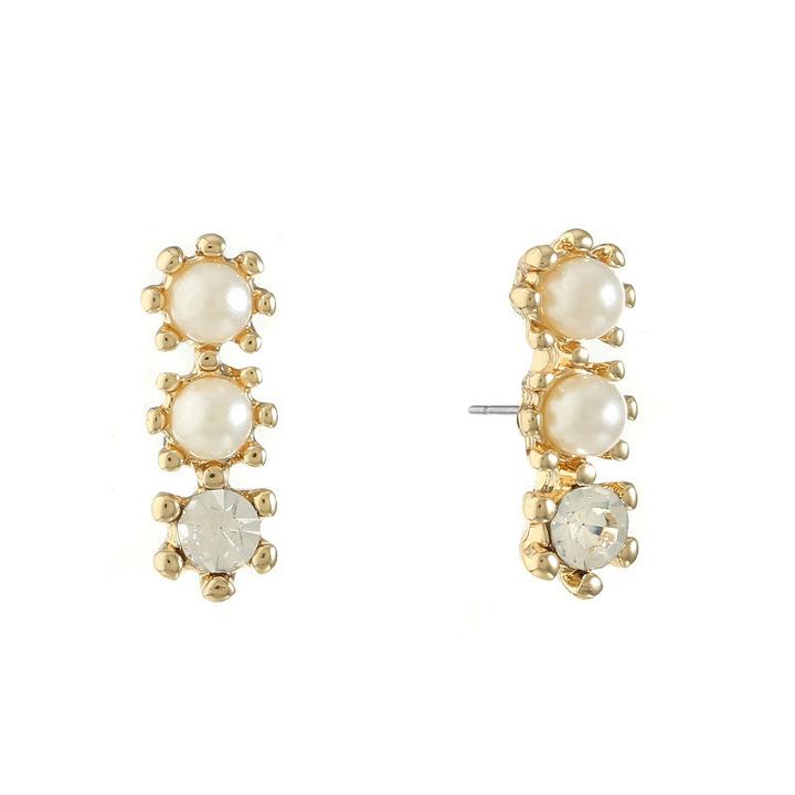 Monet Jewelry White 15mm Stud Earrings