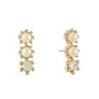 Monet Jewelry White 15mm Stud Earrings