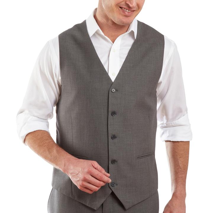 Jf J. Ferrar Gray Sharkskin Vest - Classic