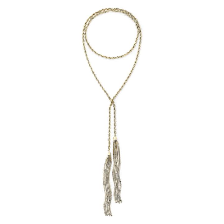 Bold Elements&trade; Gold-tone Long Tassel Necklace