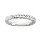 Personally Stackable Sterling Silver Dome Wheat Ring