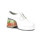 Fish Heel Pimp Adult Shoes (white) - Large (12-13)