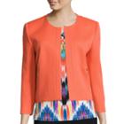 Chelsea Rose Textured Pique Novelty Jacket