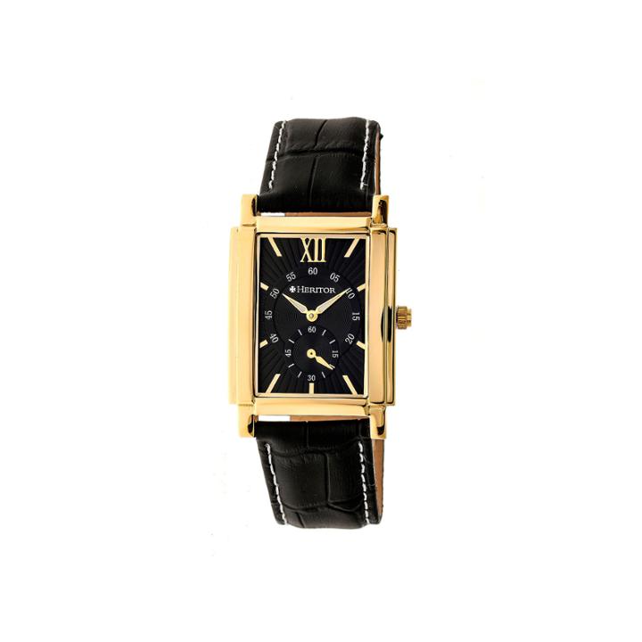 Heritor Frederick Mens Black Strap Watch-herhr6103