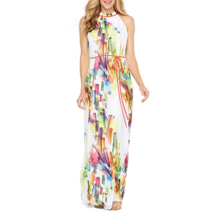 Be By Chetta B Sleeveless Abstract Maxi Dress