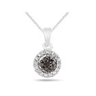 Womens 1/3 Ct. T.w. Black Diamond Sterling Silver Pendant Necklace