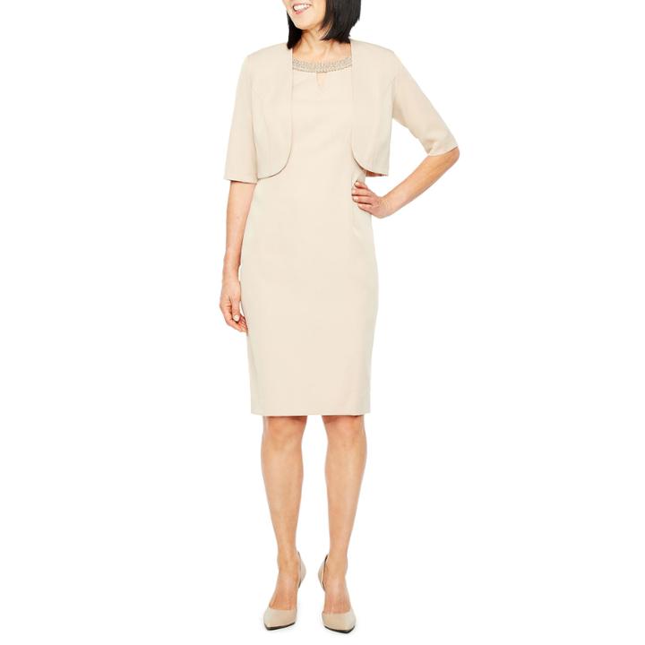 Maya Brooke Elbow Sleeve Jacket Dress