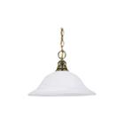 Filament Design 1-light Polished Brass Pendant Hanging Dome