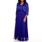 R & M Richards Long-sleeve Lace Jacket Dress - Plus