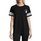 Flirtitude Short Sleeve Crew Neck T-shirt-womens Juniors