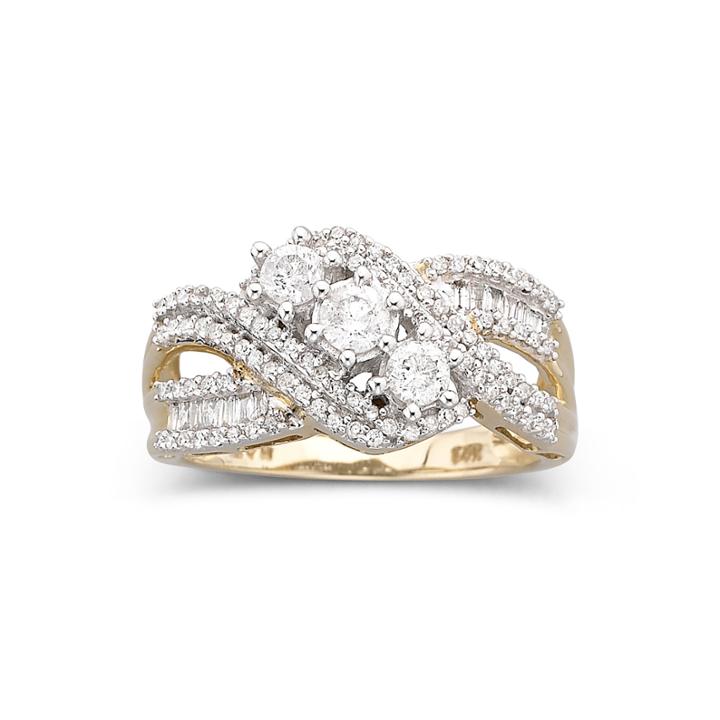 Love Lives Forever&trade; 3/4 Ct. T.w. Diamond 10k Gold 3-stone Ring