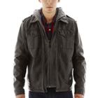 Levi's Hooded Faux-leather Trucker Jacket