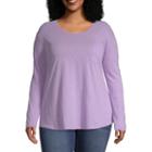 A.n.a Long Sleeve Pocket T-shirt - Plus