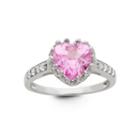 Lab Created Pink Sapphire Sterling Silver Ring