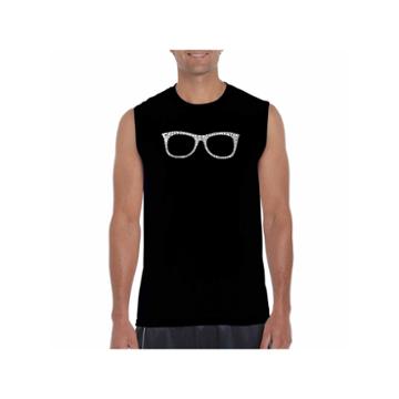 Los Angeles Shieik To Be Geek Sleeveless Word Artt-shirt- Men's Big And Tall