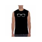 Los Angeles Shieik To Be Geek Sleeveless Word Artt-shirt- Men's Big And Tall