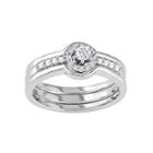 1/4 Ct. T.w. Diamond Bridal Ring Sterling Silver