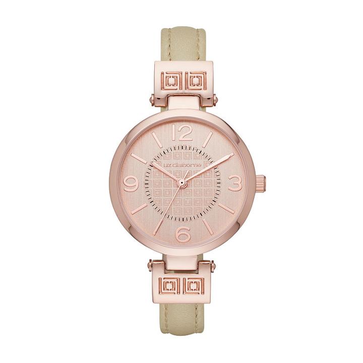 Liz Claiborne Womens White Strap Watch-lc1320