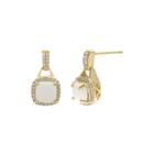 1/3 Ct. T.w. Diamond And Lab-created Opal 10k Yellow Gold Drop Earrings