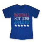Fourth Of July Baseball Hot Dogs Graphic Tee