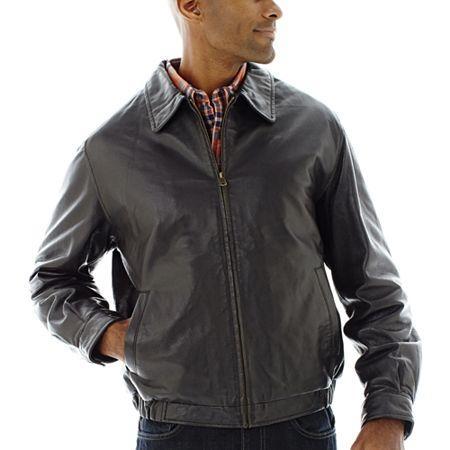 Excelled Nappa Leather Self-elastic Bomber Jacket