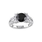 Midnight Black Diamond 2? Ct. T.w. White And Color-enhanced Black Diamond 14k White Gold Engagement Ring