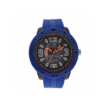 Geneva Mens Blue Strap Watch