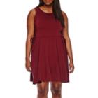 Decree Sleeveless Side Lace-up Skater Dress - Juniors Plus