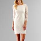 Simply Liliana 3/4-sleeve Lace Sheath Wedding Dress