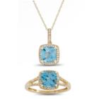 Womens 2-pack 1/4 Ct. T.w. Blue Blue Topaz 10k Gold Jewelry Set