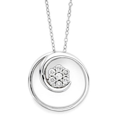 Diamond Blossom 1/6 Ct. T.w. Diamond Swirl Pendant Necklace