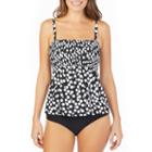 St. John's Bay Polka Dot Smocked Tankini Swimsuittop