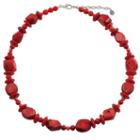 Artsmith By Barse Womens Red Beaded Necklace