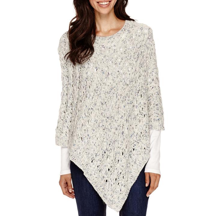 Liz Claiborne Cable Poncho - Tall