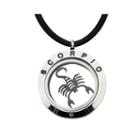 Scorpio Zodiac Reversible Stainless Steel Locket Pendant Necklace