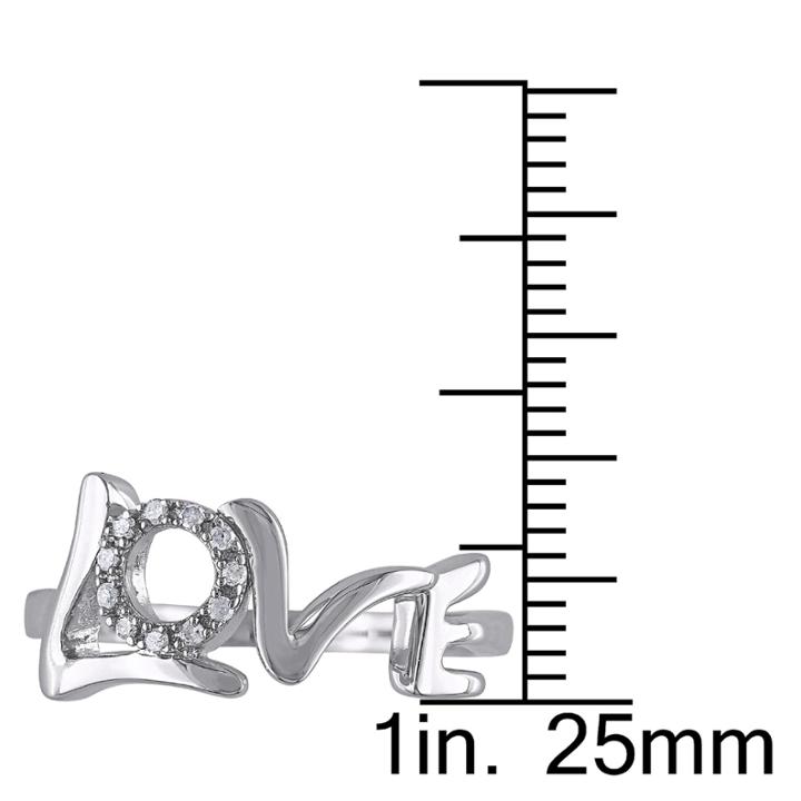 Womens Diamond Accent White Diamond Sterling Silver Band